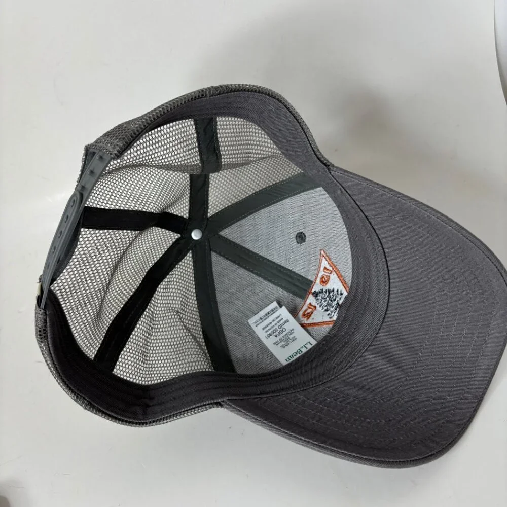 LL Bean Trucker Hat Snapback Gray Forestry 1912 Logo Outdoors Adjustable